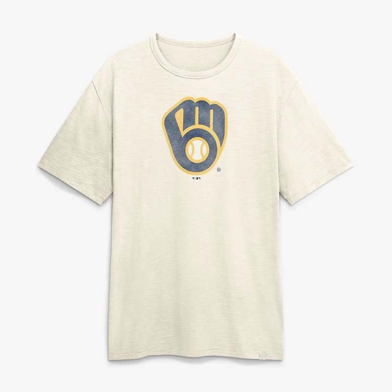 T-shirt Fanatics beige Milwaukee Brewers Stadium Slub pour homme