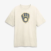T-shirt Fanatics beige Milwaukee Brewers Stadium Slub pour homme