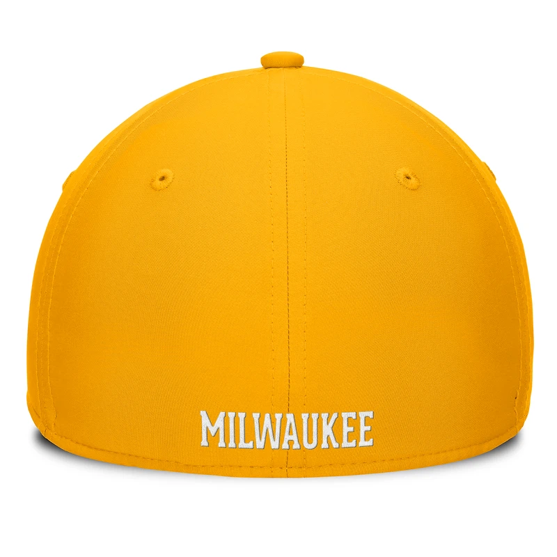 Men's Fanatics Gold Milwaukee Brewers Core Flex Hat