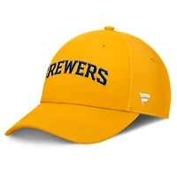 Men's Fanatics Gold Milwaukee Brewers Core Flex Hat