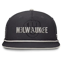 Men's Fanatics Graphite Milwaukee Brewers Gapper Snapback Hat