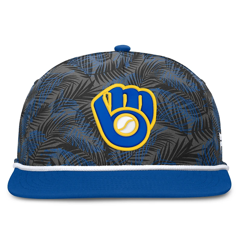 Men's Fanatics Gray/Royal Milwaukee Brewers Spring Training Moon Golfer Adjustable Hat