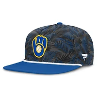 Casquette ajustable Moon Golfer pour homme, coloris gris/bleu royal, Milwaukee Brewers, entraînement de printemps