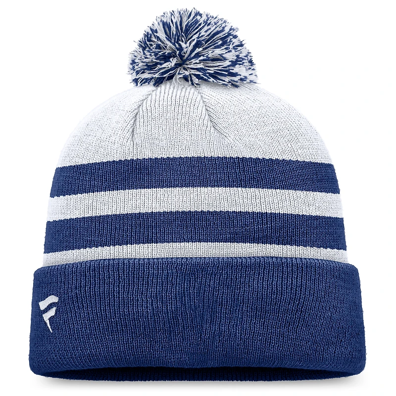 Bonnet en tricot à revers Milwaukee Brewers Fanatics gris pour hommes avec pompon