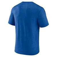 Men's Fanatics Heather Royal Milwaukee Brewers Home Team Tri-Blend T-Shirt