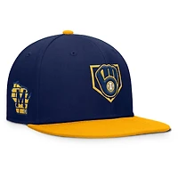 Men's Fanatics Navy/Gold Milwaukee Brewers Batter's Box Snapback Hat
