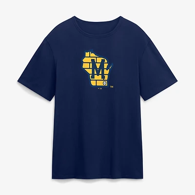 Men's Fanatics Navy Milwaukee Brewers Alternate Logo Legacy T-Shirt