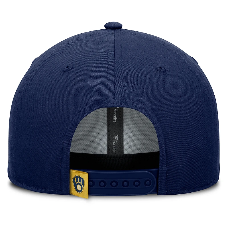 Casquette ajustable en forme de A pour hommes Fanatics Navy Milwaukee Brewers Clubhouse Foul Ball