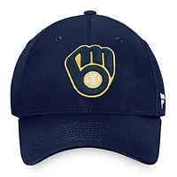 Casquette ajustable Fanatics Navy Milwaukee Brewers Core pour hommes