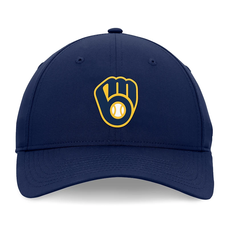 Casquette réglable non structurée Ripstop Fanatics Navy Milwaukee Brewers Front Office pour hommes