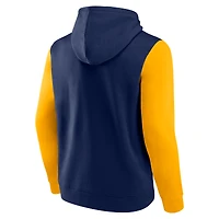 Men's Fanatics Navy Milwaukee Brewers Outline Fleece Pullover Hoodie