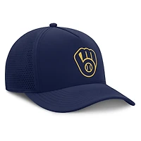 Men's Fanatics Navy Milwaukee Brewers Perforated Adjustable Hat