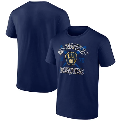 T-shirt bleu marine Second Wind des Milwaukee Brewers de marque fanatiques pour hommes
