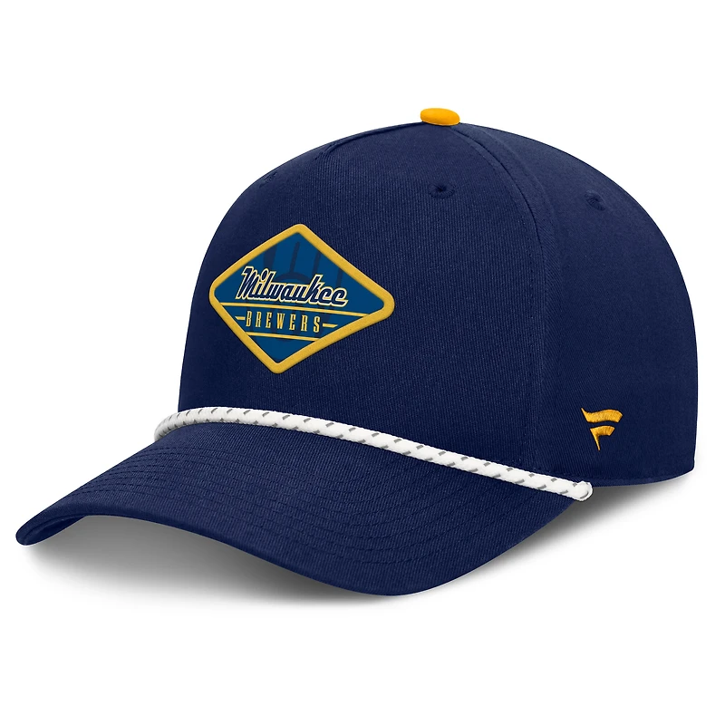 Men's Fanatics Navy Milwaukee Brewers Two-Seam Adjustable Hat