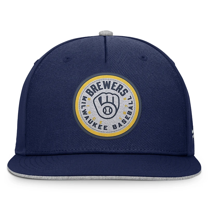 Casquette à pression Fanatics Velo pour homme, bleu marine, Milwaukee Brewers