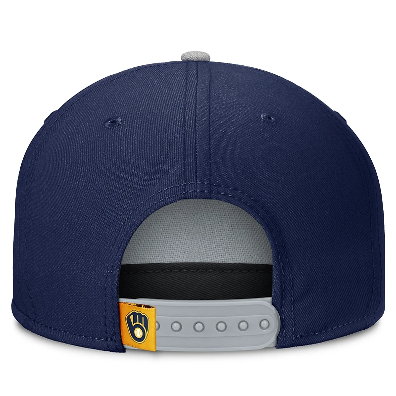 Casquette à pression Fanatics Velo pour homme, bleu marine, Milwaukee Brewers