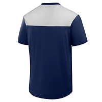 T-shirt col V bleu marine Fanatics pour homme, motif Walk Off des Milwaukee Brewers
