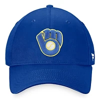 Casquette réglable Fanatics Royal Milwaukee Brewers Cooperstown Collection Core pour hommes