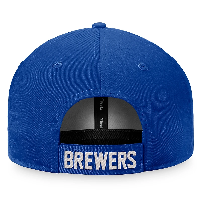 Casquette réglable Fanatics Royal Milwaukee Brewers Cooperstown Collection Core pour hommes