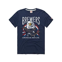 T-shirt homme Homage Navy Milwaukee Brewers America's Pastime Tri-Blend