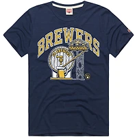 T-shirt bleu marine hommage pour homme, Hyper Local Refresh, Tri-Blend, Milwaukee Brewers