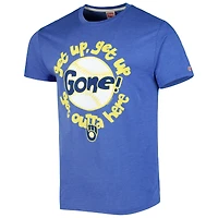 T-shirt à trois mélanges Hyper Local Homage Royal Milwaukee Brewers pour homme