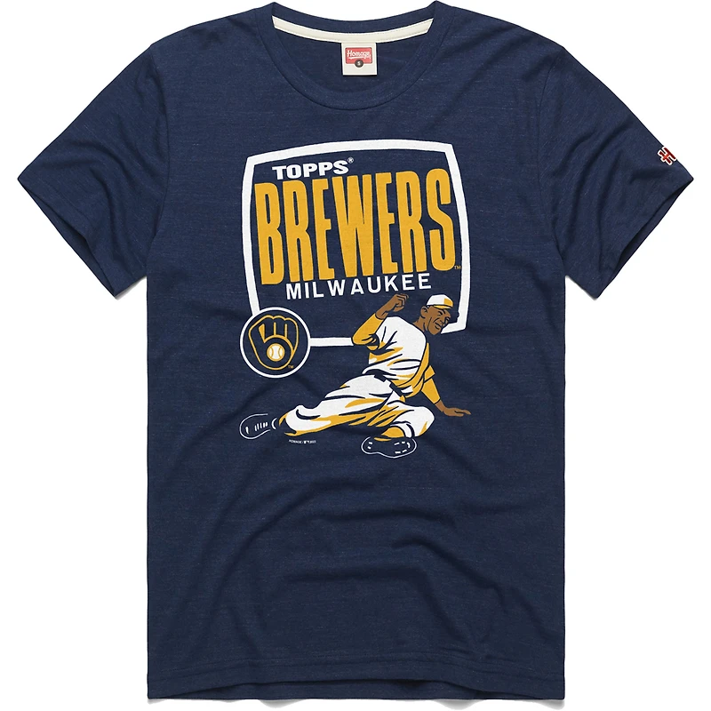 T-shirt Homage x Topps bleu marine Milwaukee Brewers pour homme