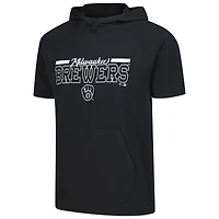 T-shirt à capuche noir Levelwear Phase Vanguard pour homme des Milwaukee Brewers