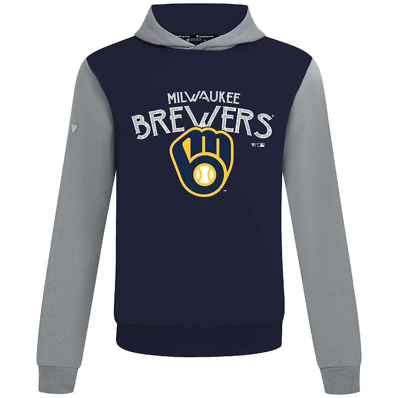 Sweat à capuche bleu marine Levelwear pour homme des Milwaukee Brewers Accolade Ultimate Mission
