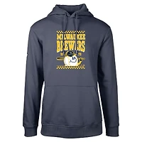 Sweat à capuche bleu marine pour homme Levelwear Milwaukee Brewers Podium Inaugural