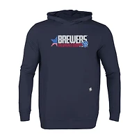 Sweat à capuche Levelwear bleu marine Milwaukee Brewers Relay Aviation pour homme