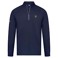 Haut à enfiler glissière quart de tour Theory Insignia 2.0 bleu marine pour homme Levelwear Milwaukee Brewers