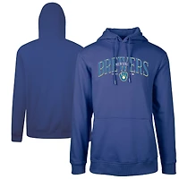 Men's Levelwear Royal Milwaukee Brewers Cooperstown Collection Podium Retro Pullover Hoodie