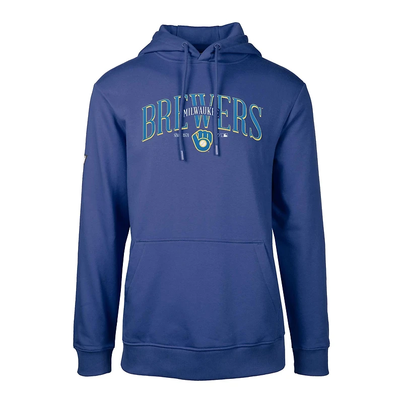 Sweat à capuche rétro pour homme Levelwear Royal Milwaukee Brewers Cooperstown Collection Podium