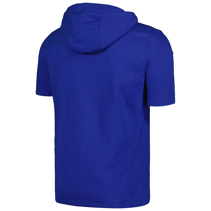 Men's Levelwear Royal Milwaukee Brewers Recruit Short Sleeve Full-Zip Hoodie