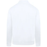 Sweat-shirt à glissière quart de tour Murray blanc la collection Cooperstown des Milwaukee Brewers pour homme Levelwear