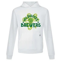 Sweat à capuche blanc pour homme Milwaukee Brewers St. Patrick's Day Relay Shamrock