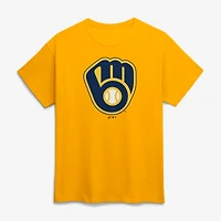 Men's Logo Athletic Navy Milwaukee Brewers Official T-Shirt