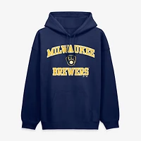 Sweat à capuche homme Milwaukee Brewers bleu marine avec logo et design Heart & Soul