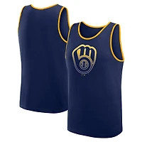 Débardeur bleu marine avec logo athlétique pour homme des Milwaukee Brewers, succès inégalé