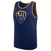 Débardeur bleu marine avec logo athlétique pour homme des Milwaukee Brewers, succès inégalé