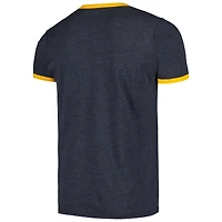 T-shirt triple mélange Majestic Threads pour hommes, bleu marine, Milwaukee Brewers Ringer