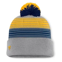 Bonnet en tricot à revers et pompon Fanatics des Milwaukee Brewers pour homme, gris