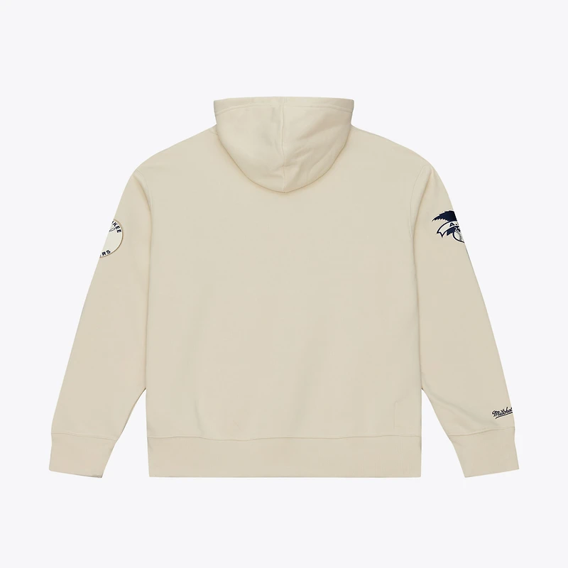 Men's Mitchell & Ness Cream Milwaukee Brewers Yacht Rock Fleece Hoodie