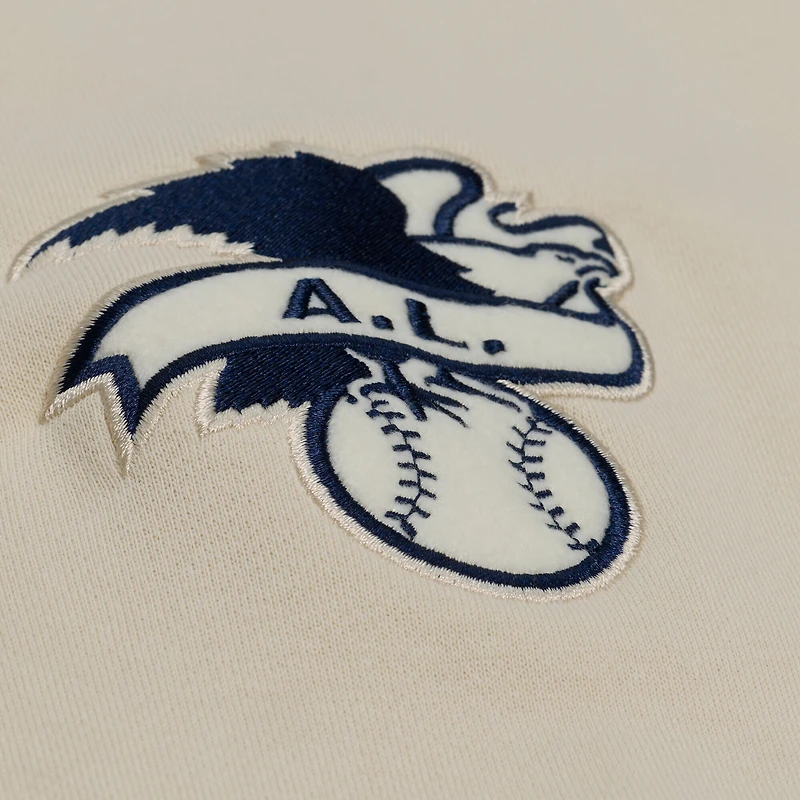 Sweat à capuche en polaire Mitchell & Ness crème Milwaukee Brewers Yacht Rock pour homme