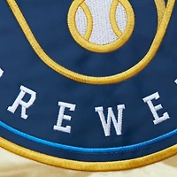 Veste légère en satin entièrement zippée Mitchell & Ness Gold Milwaukee Brewers OG 2.0 pour hommes