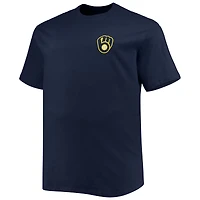T-shirt pour homme bleu marine Milwaukee Brewers Big & Tall Father's Day #1 Dad