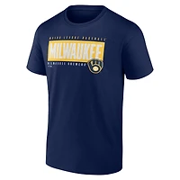 T-shirt bleu marine pour homme des Milwaukee Brewers