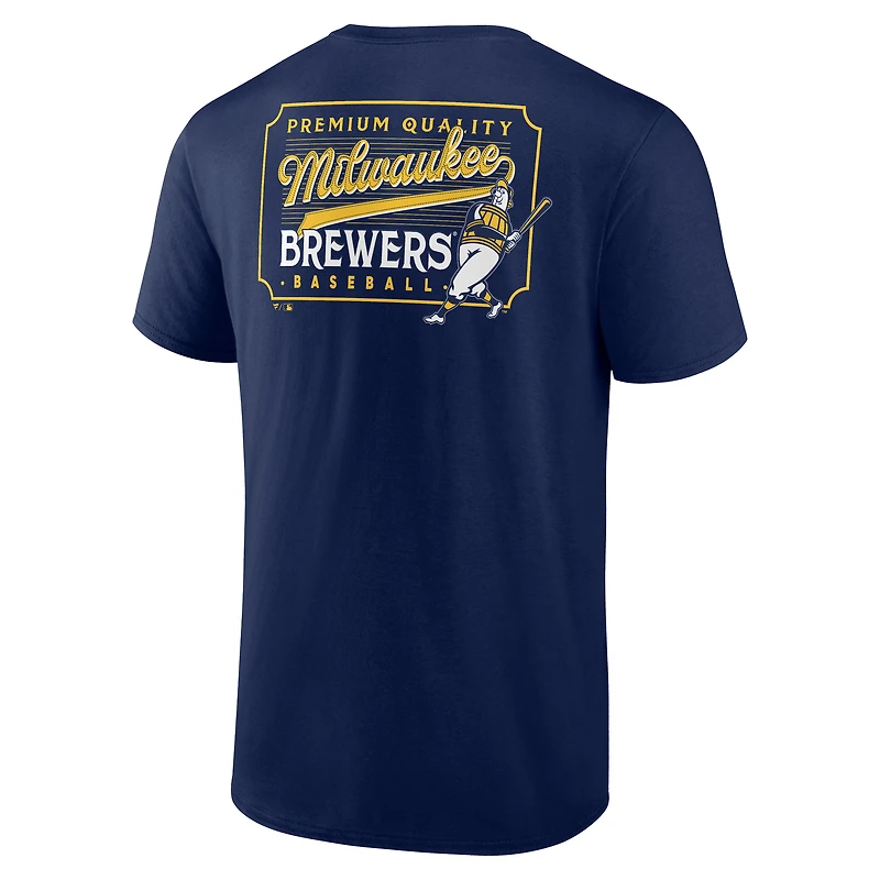 T-shirt bleu marine pour homme « Bring It » des Milwaukee Brewers