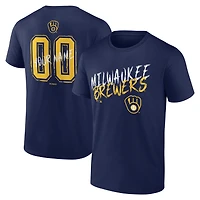 Men's Navy Milwaukee Brewers  Hustle Personalized Name & Number T-Shirt